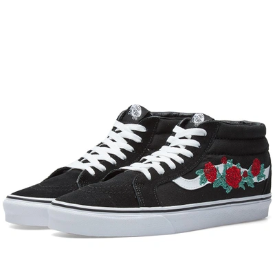 Vans Sk8-mid Reissue Rose Thorns In Black | ModeSens