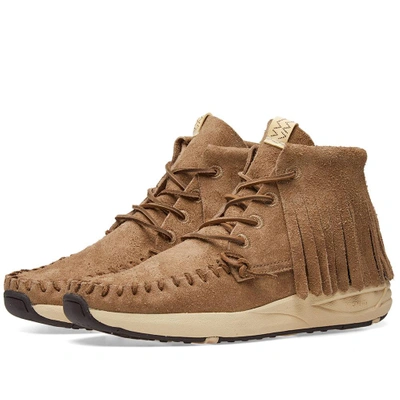 Shop Visvim Yucca Moc Shaman Veggie Suede In Brown