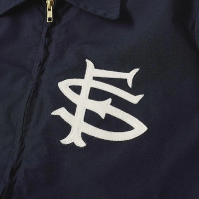 Shop Ebbets Field Flannels San Francisco Seals Ground Crew Jacket In Blue