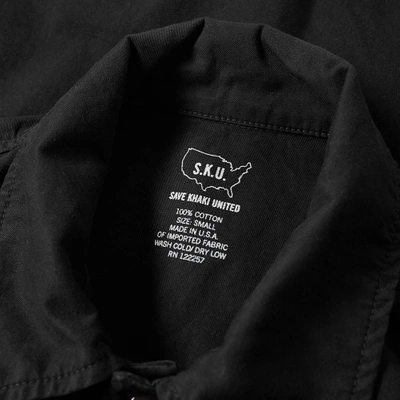 Shop Save Khaki Twill Warm Up Jacket In Black