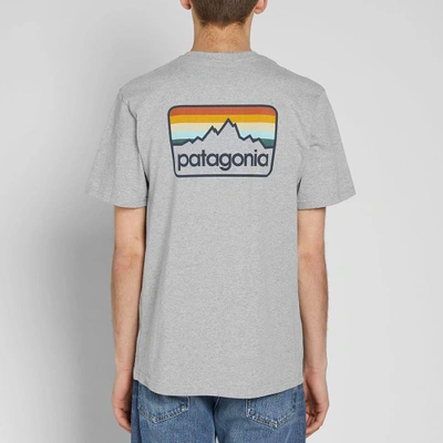Shop Patagonia Line Logo Badge Responsibili-tee In Grey