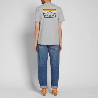 Shop Patagonia Line Logo Badge Responsibili-tee In Grey