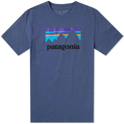 Shop Patagonia Shop Sticker Responsibili-tee In Blue