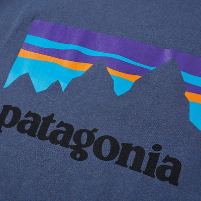 Shop Patagonia Shop Sticker Responsibili-tee In Blue