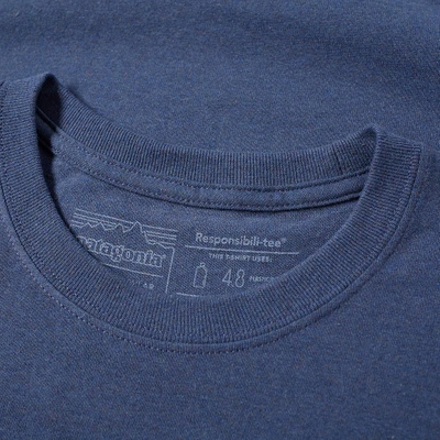 Shop Patagonia Shop Sticker Responsibili-tee In Blue