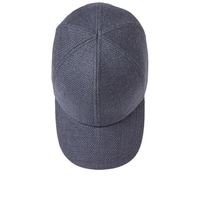 Shop Larose Paris Burlap Baseball Cap In Blue