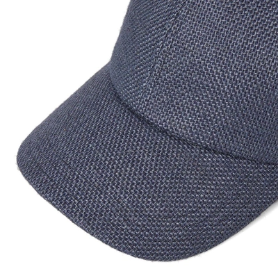 Shop Larose Paris Burlap Baseball Cap In Blue