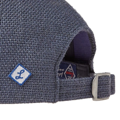 Shop Larose Paris Burlap Baseball Cap In Blue