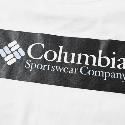 Shop Columbia Back Print Boxed Logo Tee In White