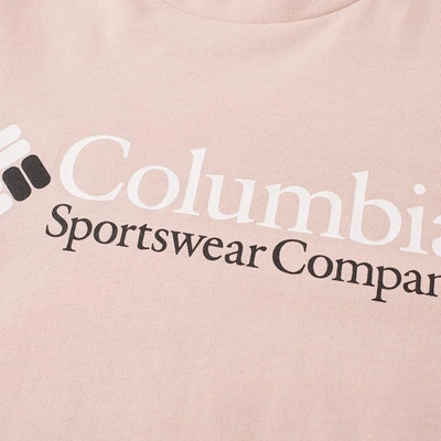Shop Columbia Two Tone Logo Tee In Pink