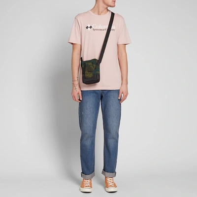 Shop Columbia Two Tone Logo Tee In Pink