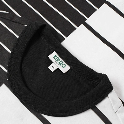 Shop Kenzo Asymmetric Stripe Logo Tee In White