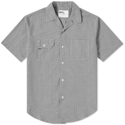 Shop Mhl By Margaret Howell Mhl. By Margaret Howell Short Sleeve Surplus Shirt In Black