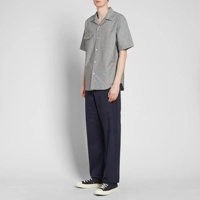 Shop Mhl By Margaret Howell Mhl. By Margaret Howell Short Sleeve Surplus Shirt In Black