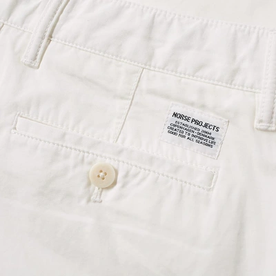Shop Norse Projects Aros Light Twill Chino In White