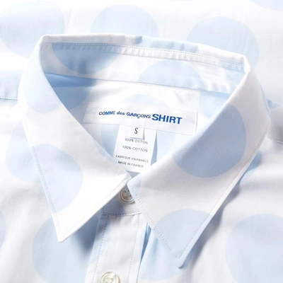 Shop Comme Des Garçons Shirt Comme Des Garcons Shirt Short Sleeve Dot Print Shirt In White