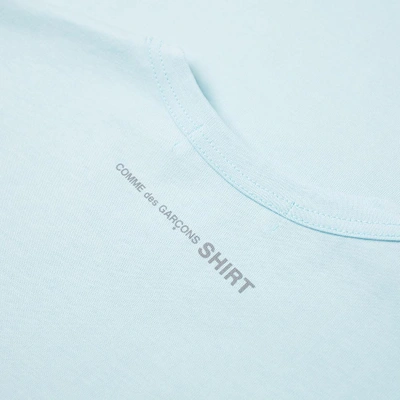 Shop Comme Des Garçons Shirt Comme Des Garcons Shirt Long Sleeve Logo Tee In Blue