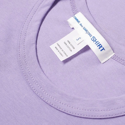 Shop Comme Des Garçons Shirt Comme Des Garcons Shirt Long Sleeve Logo Tee In Purple
