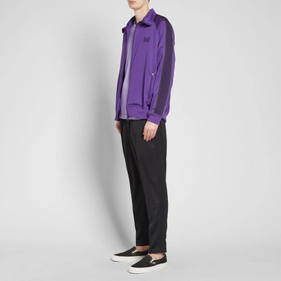 Shop Comme Des Garçons Shirt Comme Des Garcons Shirt Long Sleeve Logo Tee In Purple