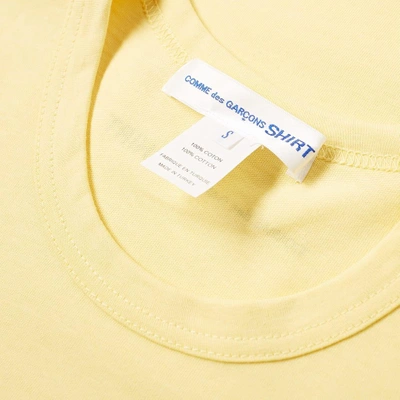 Shop Comme Des Garçons Shirt Comme Des Garcons Shirt Long Sleeve Logo Tee In Yellow