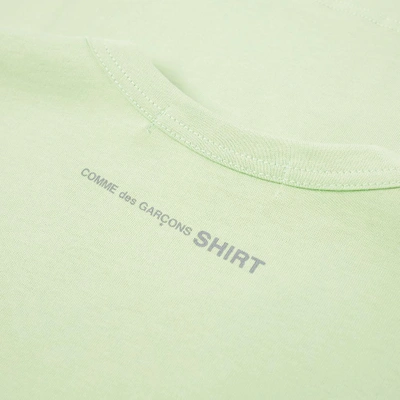 Shop Comme Des Garçons Shirt Comme Des Garcons Shirt Long Sleeve Logo Tee In Green