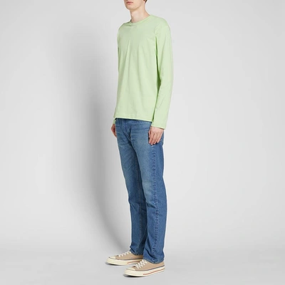 Shop Comme Des Garçons Shirt Comme Des Garcons Shirt Long Sleeve Logo Tee In Green