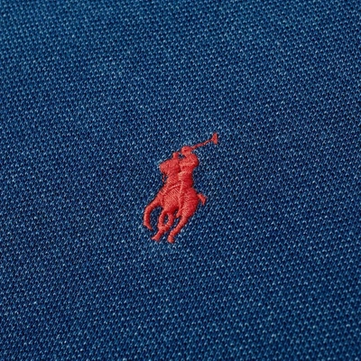 Shop Polo Ralph Lauren Washed Indigo Polo In Blue