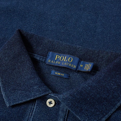 Shop Polo Ralph Lauren Washed Indigo Polo In Blue