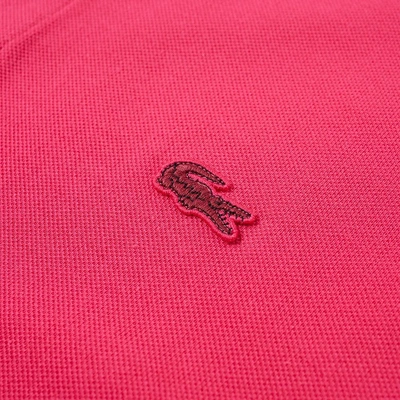 Shop Junya Watanabe Man X Lacoste Garment Dyed Polo In Pink