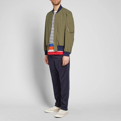 Shop Junya Watanabe Man Taped Track Pant In Blue