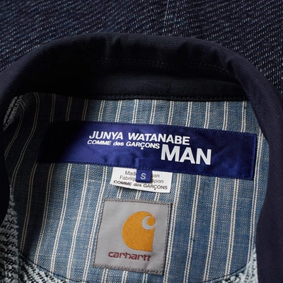 Shop Junya Watanabe Man X Carhartt Denim Work Jacket In Blue