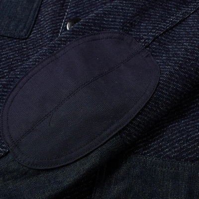 Shop Junya Watanabe Man X Carhartt Denim Work Jacket In Blue
