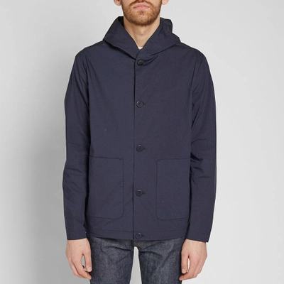 Shop Norse Projects Daniel Crisps Poplin Jacket In Blue