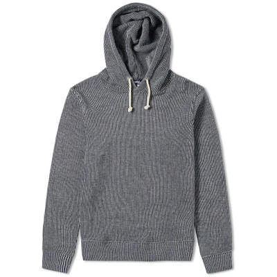 Shop Junya Watanabe Man Pile Popover Hoody In Blue