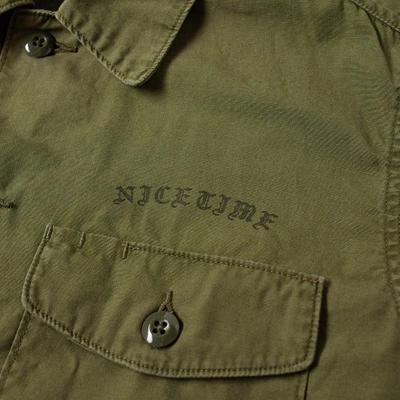 Shop Wacko Maria Classic Army Shirt Jacket In Green