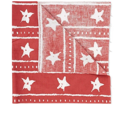 Shop Soulive Artisan Stars Scarf In Red