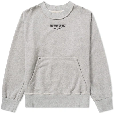 Shop Mr Completely Mr. Completely Front & Back Box Logo Crew Sweat In Grey