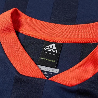 Shop Gosha Rubchinskiy X Adidas Football Tee In Blue