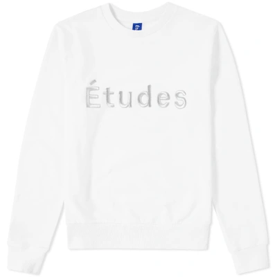 Shop Etudes Studio Études Etoile White Silver Embroidered Crew Sweat