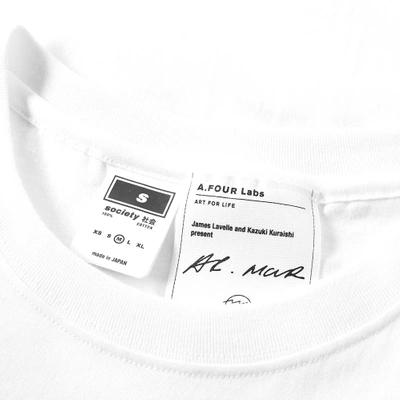 Shop A.four Labs A Four Labs Point Man Unkle Tee In White