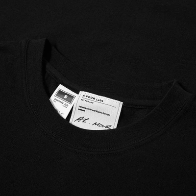 Shop A.four Labs A Four Labs Point Man Unkle Tee In Black