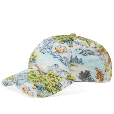 Shop Polo Ralph Lauren Classic Hawaiian Print Baseball Cap In Blue