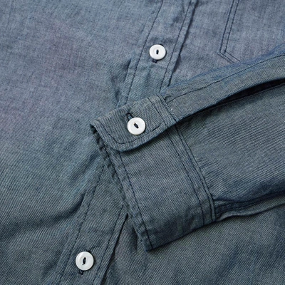 Shop Post Overalls Post 3 Chambray Shirt In Blue