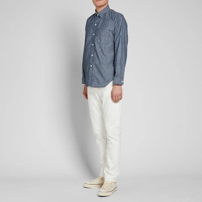 Shop Post Overalls Post 3 Chambray Shirt In Blue