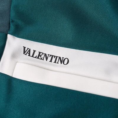 Shop Valentino Logo Popper Track Pant In Green