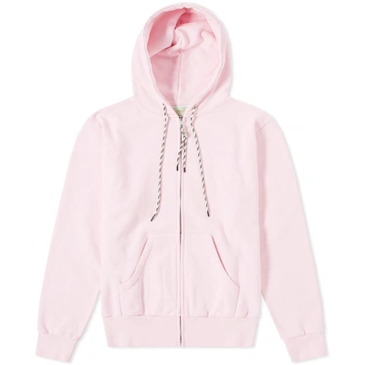 Shop Aries Zip Up Pocket Hoody In Pink