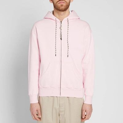 Shop Aries Zip Up Pocket Hoody In Pink