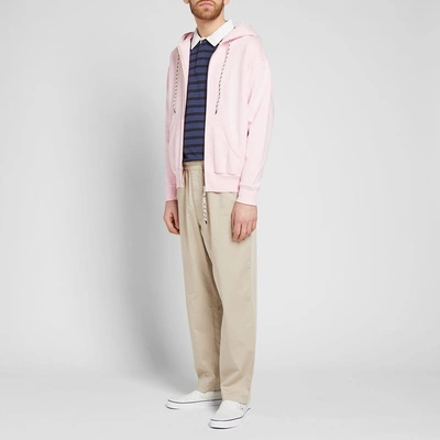 Shop Aries Zip Up Pocket Hoody In Pink