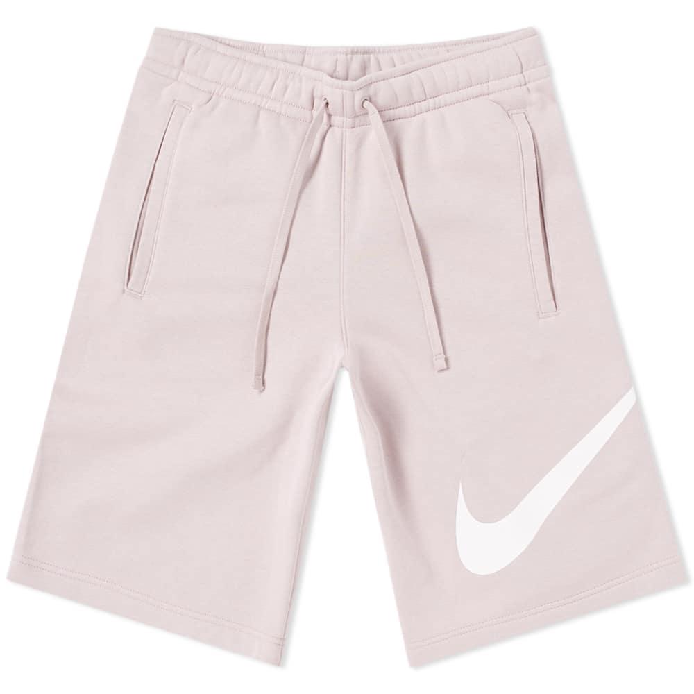 nike fleece shorts pink