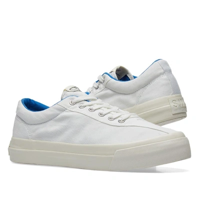 Shop Stepney Workers Club Dellow Canvas Sneaker In White